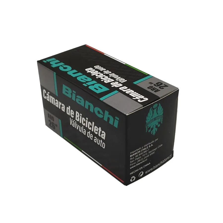 Cámara de Bicicleta Bianchi Aro 26 Válvula Auto 45 mm