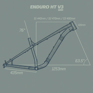 CUADRO 715 IND ENDURO HT 29er V3 WHITE UDH