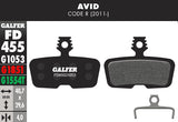Galfer Pastillas Sram Code R, RSC, Guide RE, DB8, G2 RE