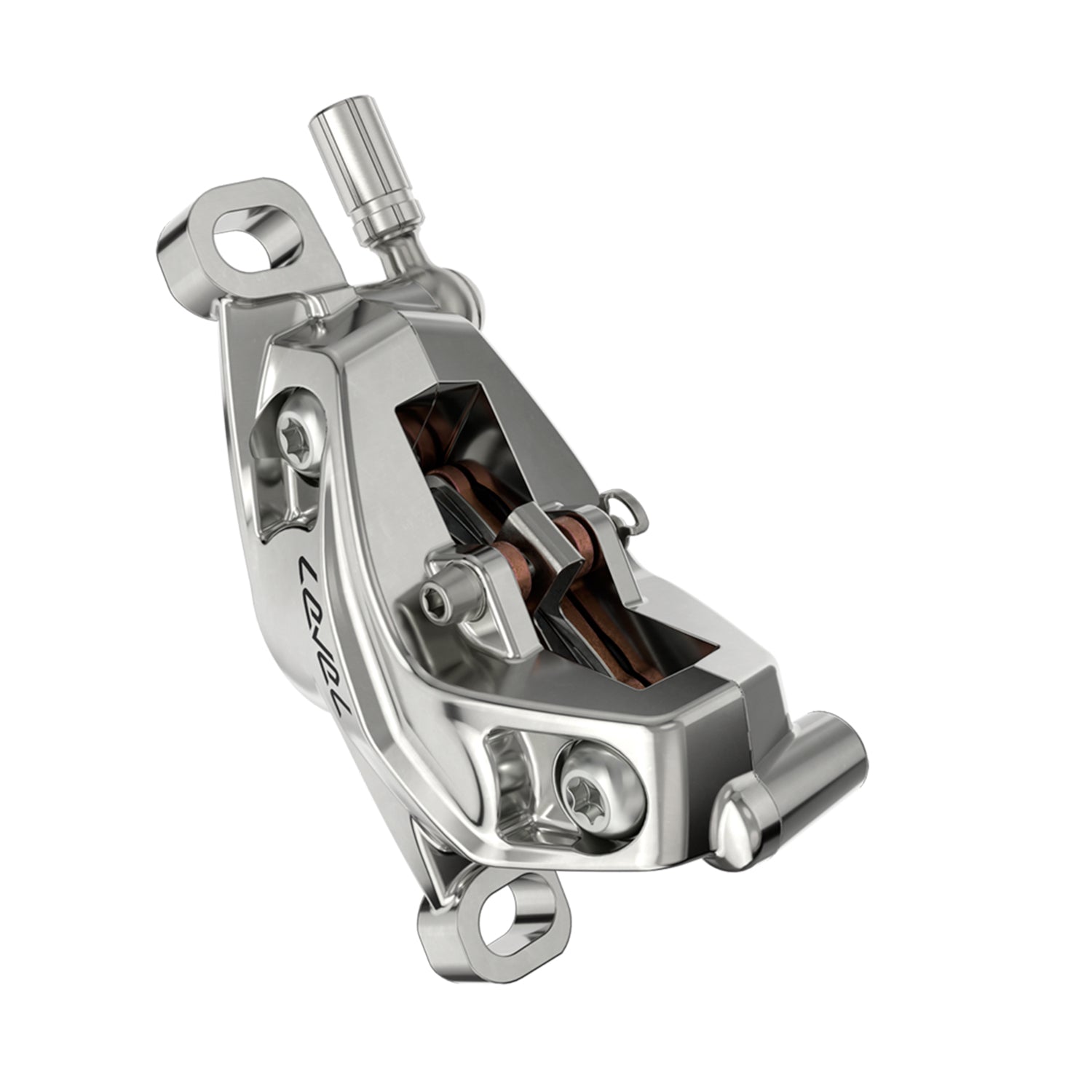 Freno Trasero Sram LEVEL Ultimate | Pistón + Manilla Carbono | 2000mm | Plateado