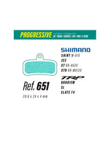 PASTILLAS LESS BRAKES PROGRESIIVE 651 - SHIMANO SAINT, ZEE, XT ,XTR